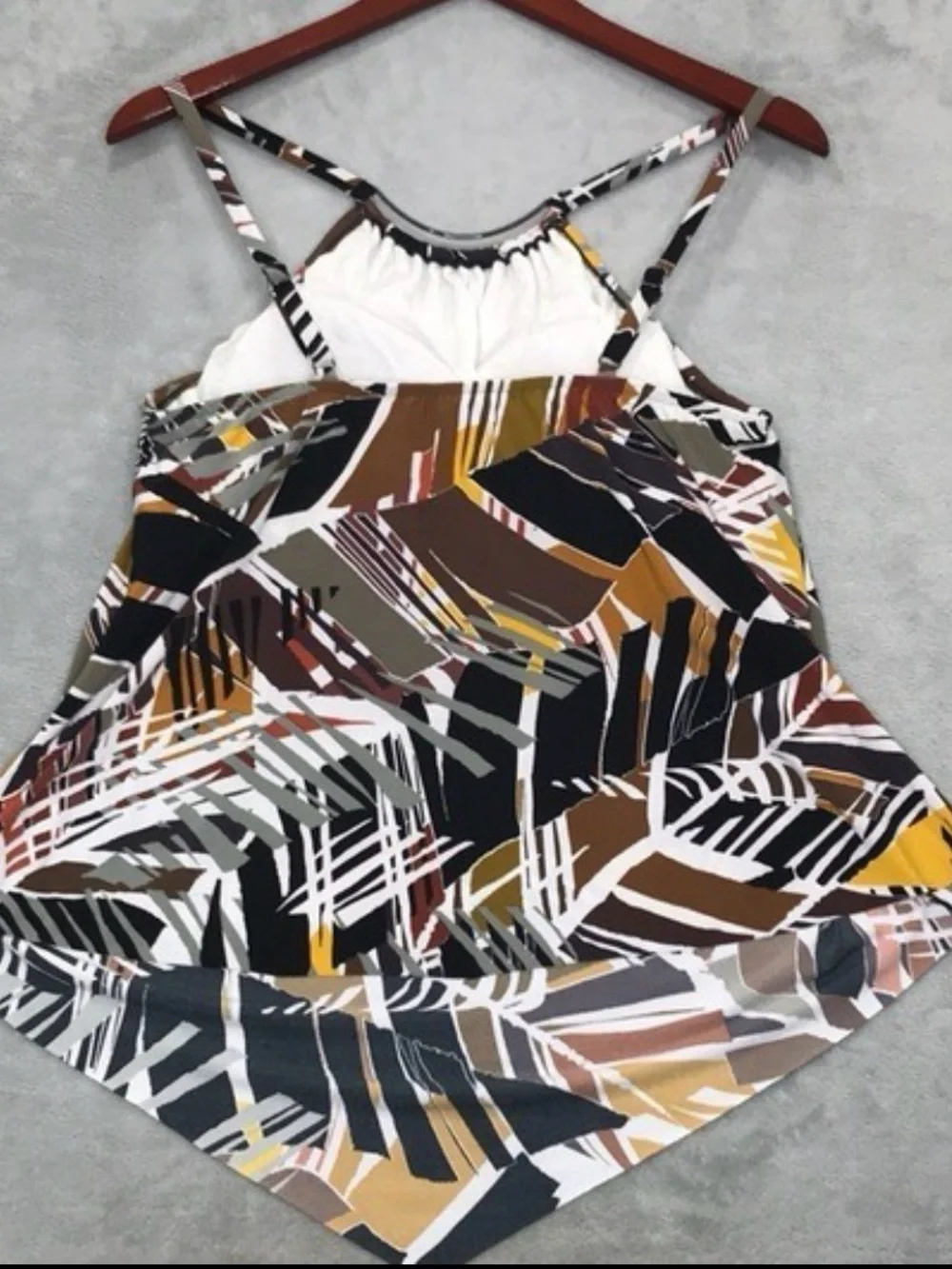 Magicsuit Leaf through Angelika Necklace Tankini Swimsuit Top size 14